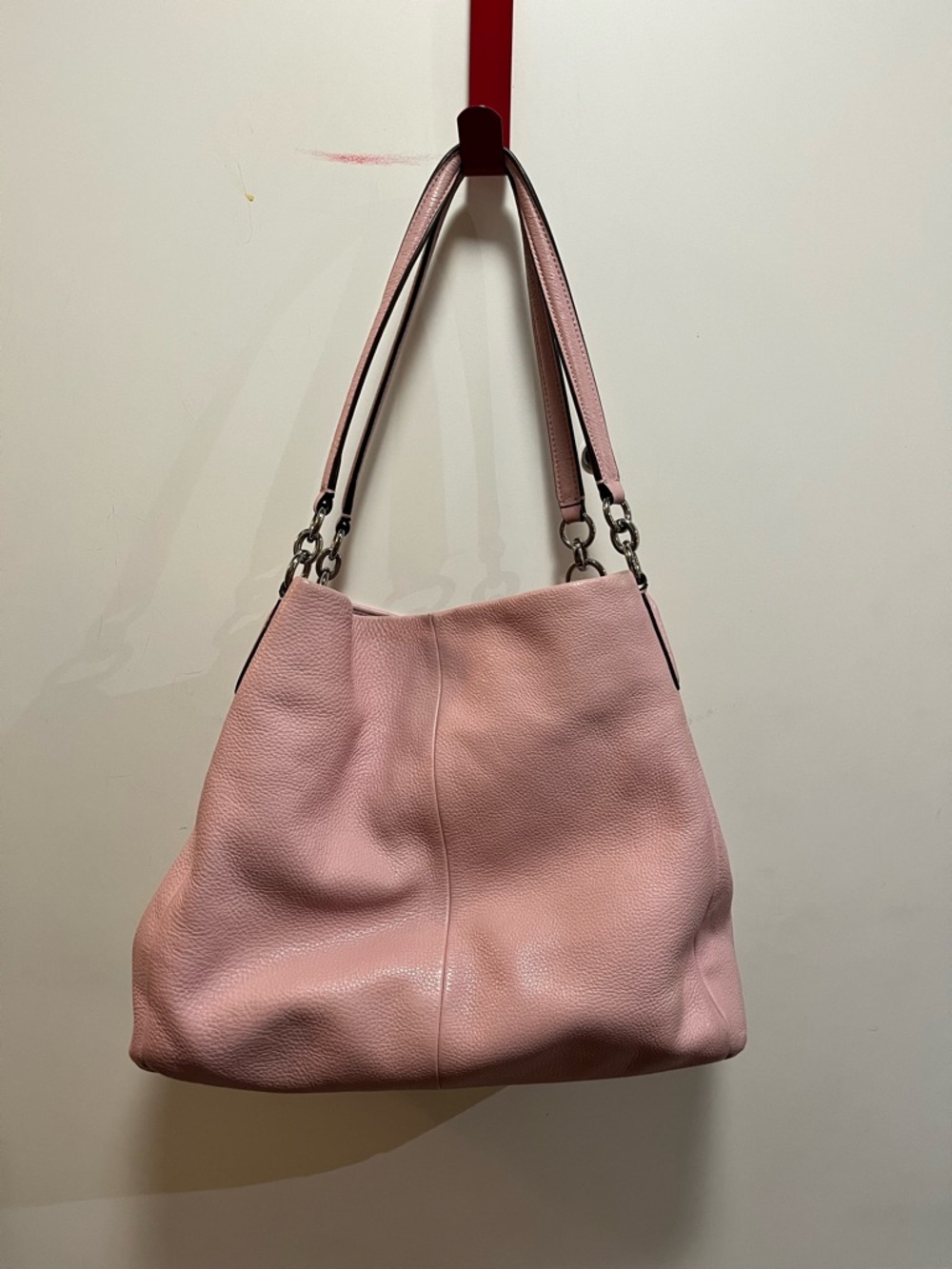 Coach Leather phoebe Shoulder Bag pink pebble